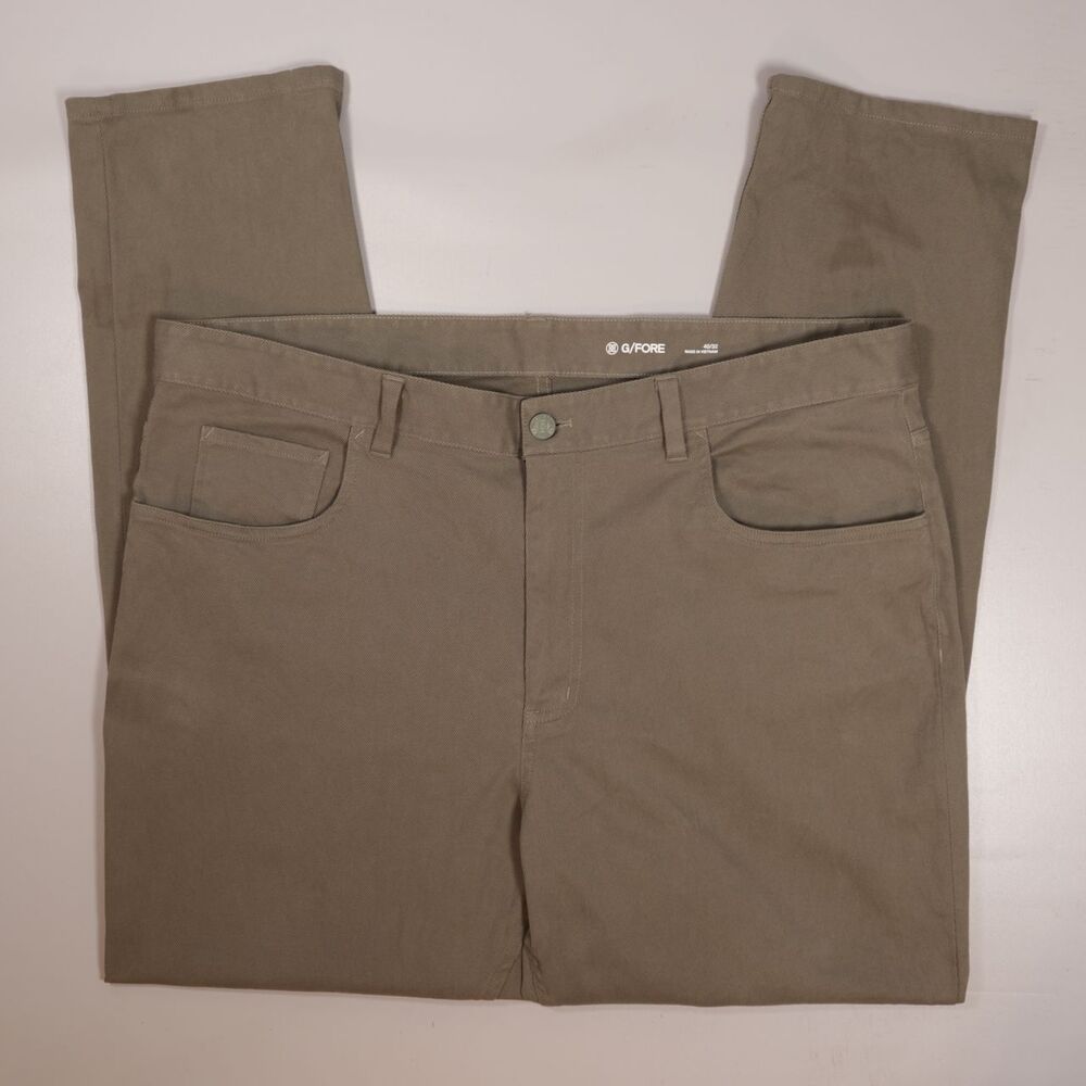 G/Fore Golf Pants 5 Pocket Straight Leg Cotton Stretch Sage Mens 40x30
